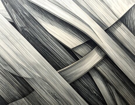 Interwoven Gray Textured Strips Forming Abstract Pattern Background