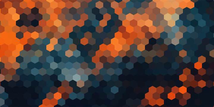vector abstract irregular polygon background - triangle low poly pattern - brown ochre green blue color