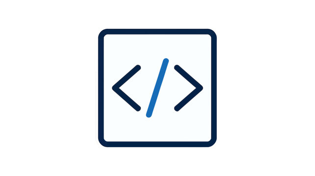 Coding symbol icon for web development