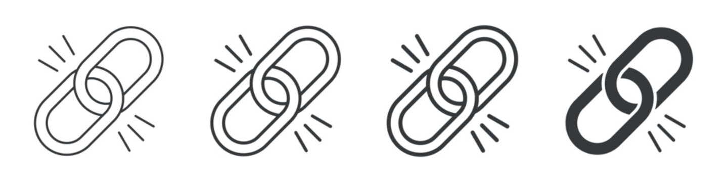 Link Different Icon Set Simple Style Collection 