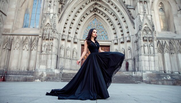 Woman in Black Dress. (2)