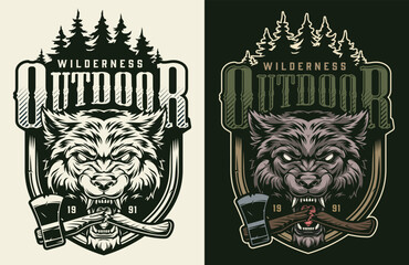 Fototapeta premium Wolf outdoor design