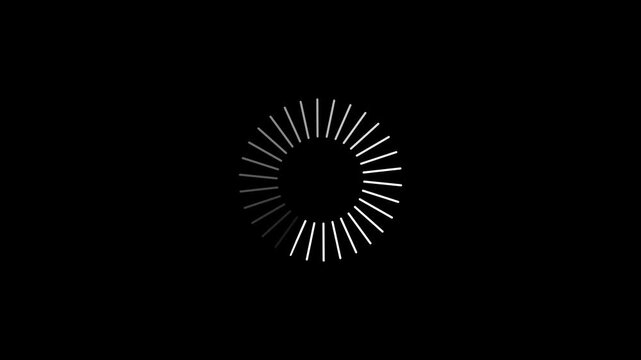 Animated circle loading gif video icon. Loading circle animation. Seamless Loop, Animated of circle loading icon .Wheel loading concept icon