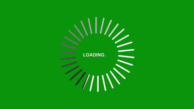 Loading bar line progress loop Animation video with alpha channel. animated circle loading background video icon. Simple rotating loader icon shows waiting and processing status.