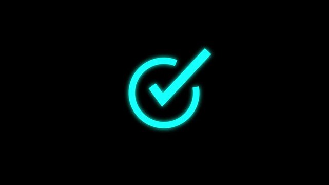 Animated reveal of a white checkmark icon in a green circle. Isolated on a white background. 4k checkmark, successfully done, approved sign, tick icon,