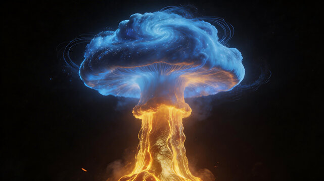 Explosive energy burst in space