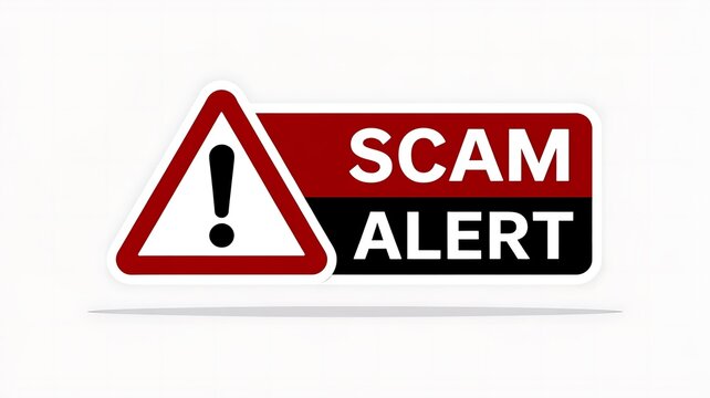 Scam alert, warning sign, scam warning, alert symbol, fraud alert