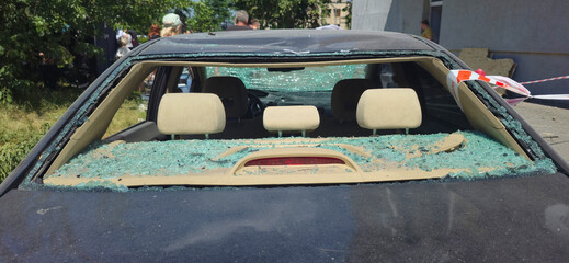destroyed car after a Russian missile strike in Kyiv, July 2, 2026 © drakuliren