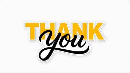 Fototapeta premium Thank you message, gratitude text, colorful typography, appreciation phrase