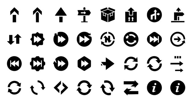 User Interface Navigation Icon Set Vector