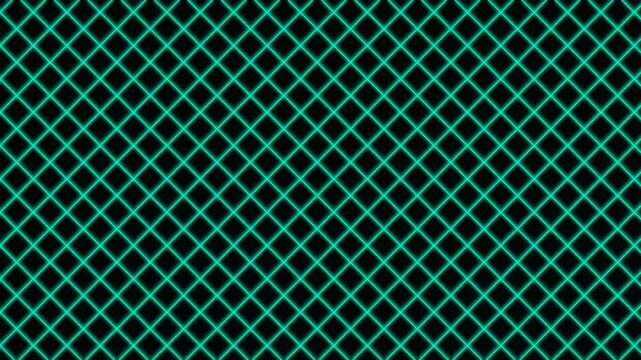 Hypnotic Neon Green Laser Grid Pattern on a Pure Black Background