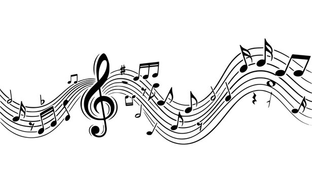 Music Notes Wave