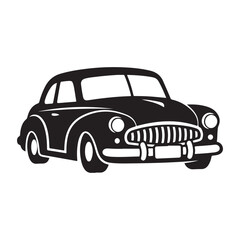 Naklejka premium Classic vintage car vector illustration with retro styling for automotive branding and transportation design