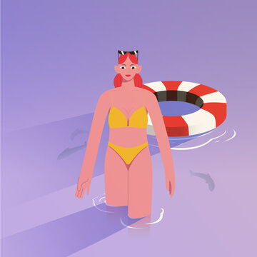 Beach Flat Illustration