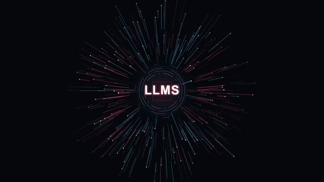 Abstract LLMs Large Language Models AI Technology Background
