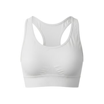 Stylish white racerback sports bra for athletic and casual wear