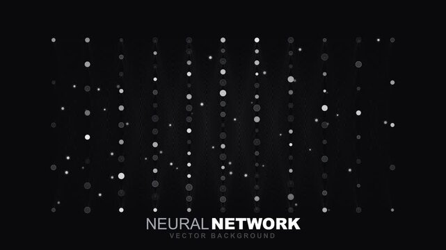 Abstract Neural Network Grid with Connecting Data Points