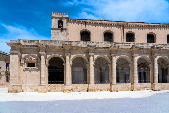 The Sanctuary of Saint Lucy at the Tomb in Syracuse, Sicily, built on the site where the Syracusan saint was martyred in 304, during the persecution ordered by the Roman Emperor Diocletian