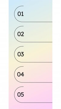 Economy development minimalist empty infographic template animation. Financial management stages numbers. Animated diagram blank design with 5 steps. Info graphic with options. HD video