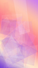 Obraz premium Soft polygon shapes form an abstract geometric background in pastel pink and purple gradients, creating a calm, modern look with copy space for design use.