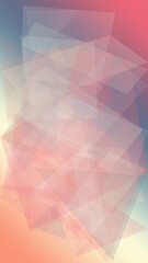 Fototapeta premium Soft abstract polygon shapes blend in pink, peach, and blue, creating a calm modern backdrop with gentle gradients and ideal copy space for design.