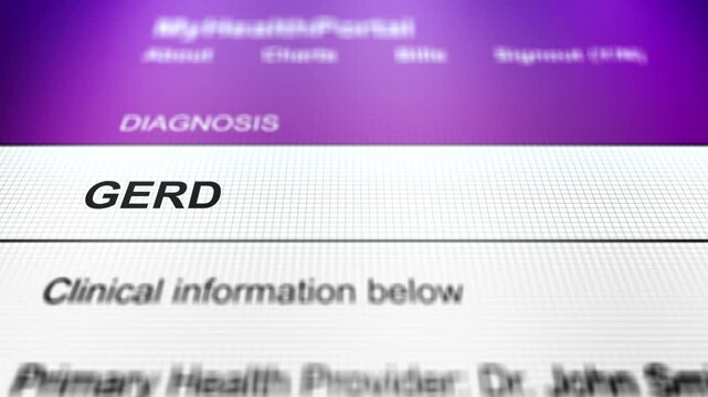 Generic Health Portal with Stomach Health Problem Diagnosis - GERD