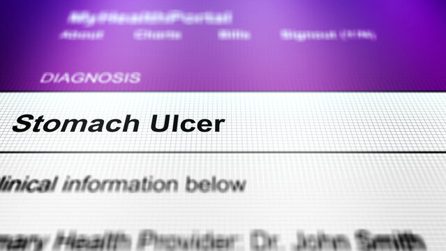 Generic Health Portal with Elbow Health Problem Diagnosis - Stomach Ulcer