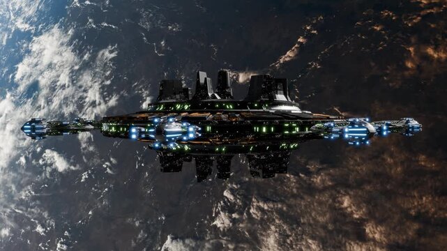 An epic science fiction scene