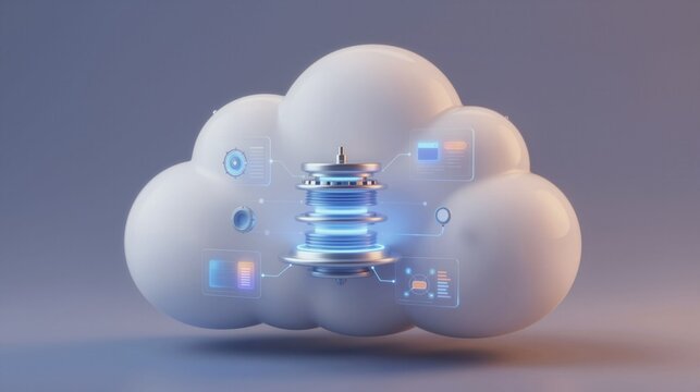 ultra realistic 3d cloud infrastructure with holographic interface and infinite scalability