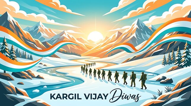 Kargil Vijay Diwas soldiers in mountains