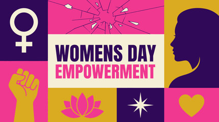 Women's Day Empowerment event celebrates strong women in a vibrant city square with fists, hearts, and stars © Fendi