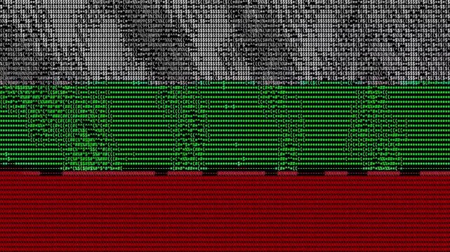 Matrix digital code background, green falling binary characters on black screen, cyber security and hacking data stream animation for technology concepts