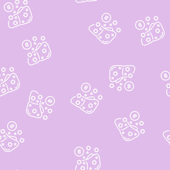 Obraz premium type b hepatitis vector line seamless pattern type b hepatitis sign illustration