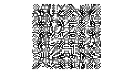 Fototapeta premium Abstract Pixelated Pattern on White Background