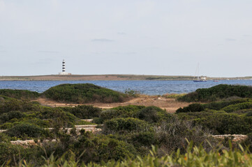 Fototapeta premium Küste bei Punta Prima mit Leuchtturm