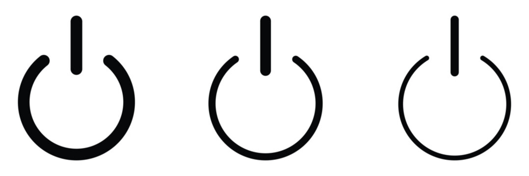 Power button icon vector isolated on white background, logo concept of power button sign on white background. Electric power modern on off symbols collection. eps 10