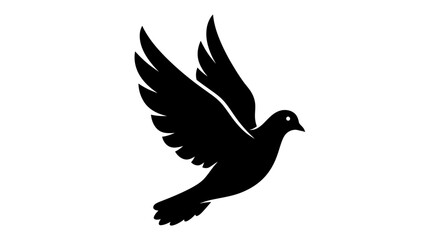 Fototapeta premium A bird flies freely in the air with spread wings outdoors.