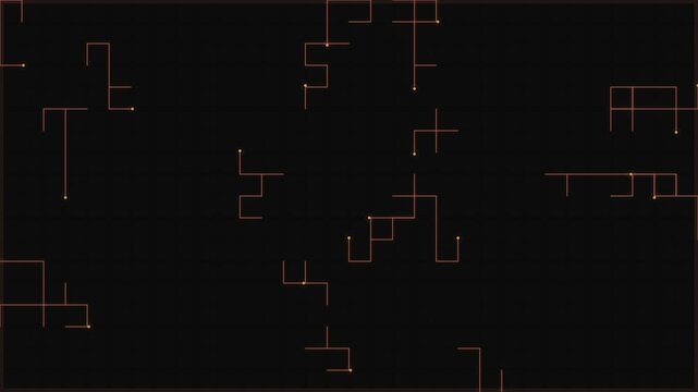 Autonomous movement on a terracotta pathfinding grid creates a loop for exploration.