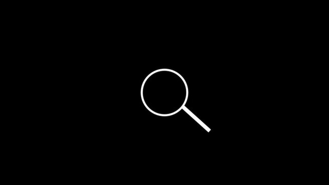 Animated Search Icon UI Motion Graphic with Glow