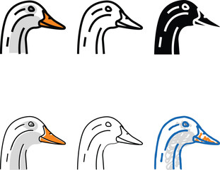 Fototapeta premium goose animal zoo color icon vector. goose animal zoo sign. simplified isolated symbol