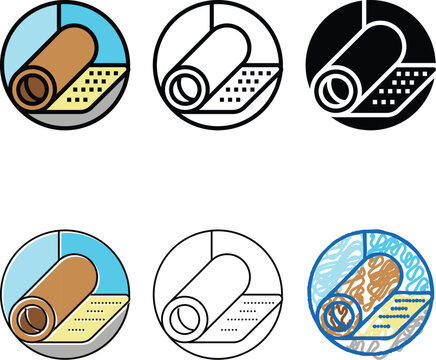 underlay for parquet board color icon vector. underlay for looks parquet board sign. isolated symbol