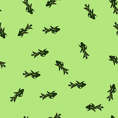 Fototapeta premium corn plant green vector seamless pattern corn plant green sign illustration
