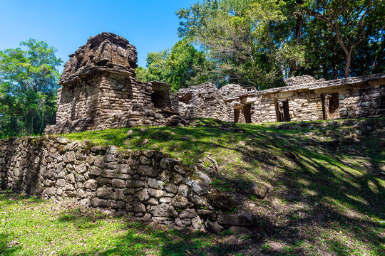 Yaxchilan lost mayan ruins in the Chiapas rainforest, Mexico.