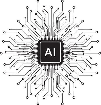 Artificial intelligence microchip processor with digital circuit lines Vector