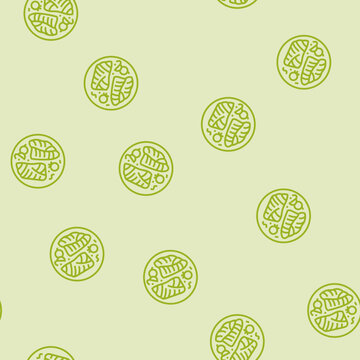 baked cod fish vector line seamless pattern baked cod fish sign illustration