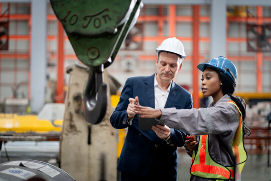 Professional engineering, worker, Man Quality, maintenance, check in factory, warehouse Workshop for factory operators, engineering women control. industry engineer team worker operate control...