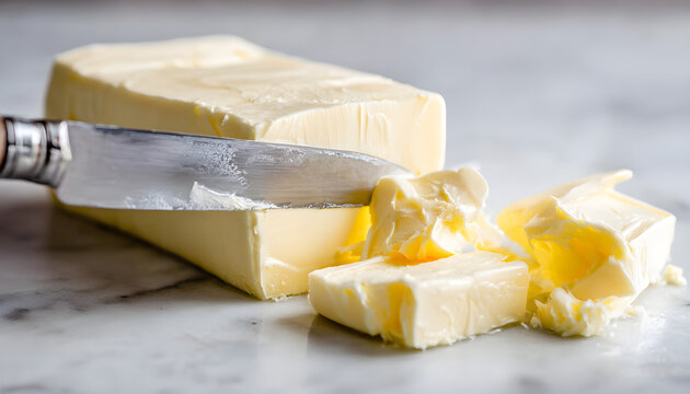 Video going through butter with a knife.