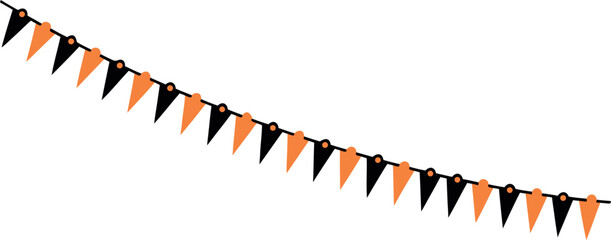 Halloween Slanted Bunting Garland on Transparent Background © Tarek