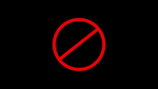 Redcirclewithdiagonallinethroughit symbolforbiddingorprohibitingsomething  a red circle with a diagonal line through it