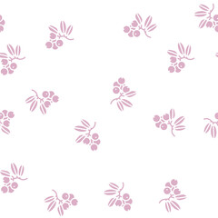 Fototapeta premium lingonberry berry vector glyph seamless pattern lingonberry berry sign illustration